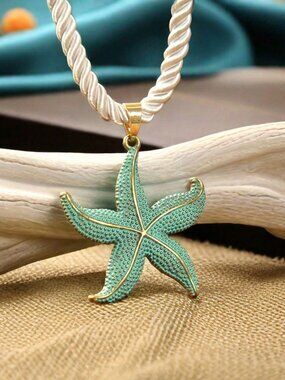 Blue Casual Women's  Cross-Border Niche Designed Starfish necklace